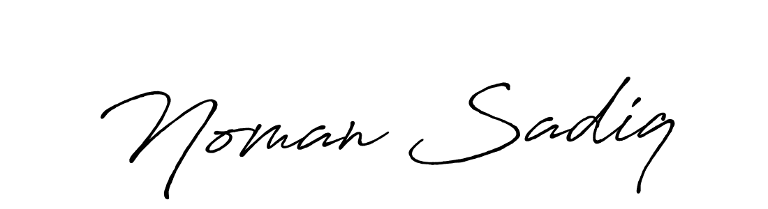 Design your own signature with our free online signature maker. With this signature software, you can create a handwritten (Antro_Vectra_Bolder) signature for name Noman Sadiq. Noman Sadiq signature style 7 images and pictures png