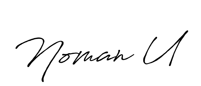 How to make Noman U name signature. Use Antro_Vectra_Bolder style for creating short signs online. This is the latest handwritten sign. Noman U signature style 7 images and pictures png