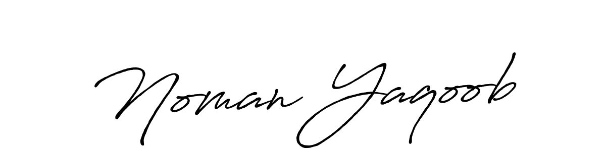 Create a beautiful signature design for name Noman Yaqoob. With this signature (Antro_Vectra_Bolder) fonts, you can make a handwritten signature for free. Noman Yaqoob signature style 7 images and pictures png