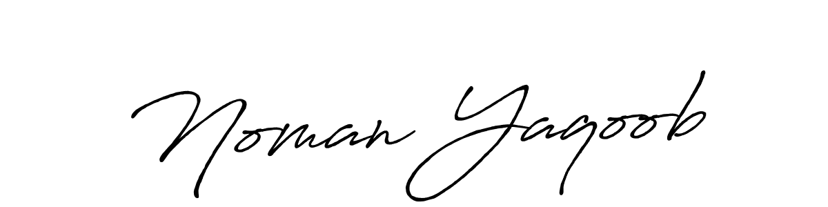 Create a beautiful signature design for name Noman Yaqoob. With this signature (Antro_Vectra_Bolder) fonts, you can make a handwritten signature for free. Noman Yaqoob signature style 7 images and pictures png