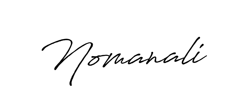 Nomanali stylish signature style. Best Handwritten Sign (Antro_Vectra_Bolder) for my name. Handwritten Signature Collection Ideas for my name Nomanali. Nomanali signature style 7 images and pictures png