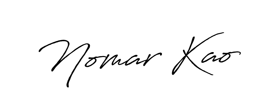 Nomar Kao stylish signature style. Best Handwritten Sign (Antro_Vectra_Bolder) for my name. Handwritten Signature Collection Ideas for my name Nomar Kao. Nomar Kao signature style 7 images and pictures png