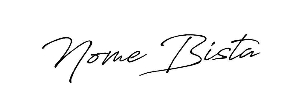 Once you've used our free online signature maker to create your best signature Antro_Vectra_Bolder style, it's time to enjoy all of the benefits that Nome Bista name signing documents. Nome Bista signature style 7 images and pictures png