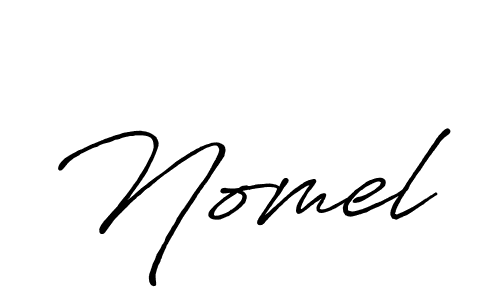 Make a beautiful signature design for name Nomel. With this signature (Antro_Vectra_Bolder) style, you can create a handwritten signature for free. Nomel signature style 7 images and pictures png