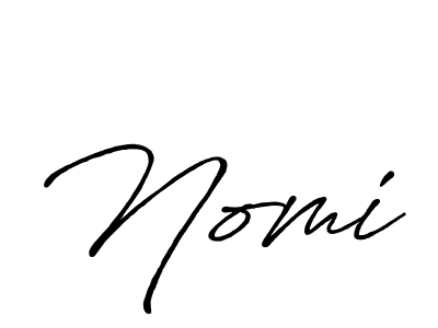 Also we have Nomi name is the best signature style. Create professional handwritten signature collection using Antro_Vectra_Bolder autograph style. Nomi signature style 7 images and pictures png