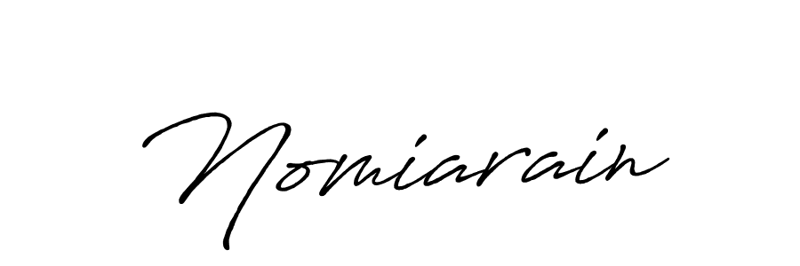 Nomiarain stylish signature style. Best Handwritten Sign (Antro_Vectra_Bolder) for my name. Handwritten Signature Collection Ideas for my name Nomiarain. Nomiarain signature style 7 images and pictures png