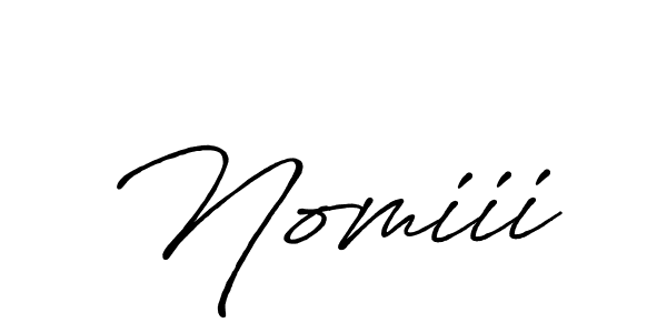 Antro_Vectra_Bolder is a professional signature style that is perfect for those who want to add a touch of class to their signature. It is also a great choice for those who want to make their signature more unique. Get Nomiii name to fancy signature for free. Nomiii signature style 7 images and pictures png