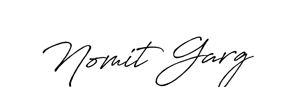 How to make Nomit Garg name signature. Use Antro_Vectra_Bolder style for creating short signs online. This is the latest handwritten sign. Nomit Garg signature style 7 images and pictures png