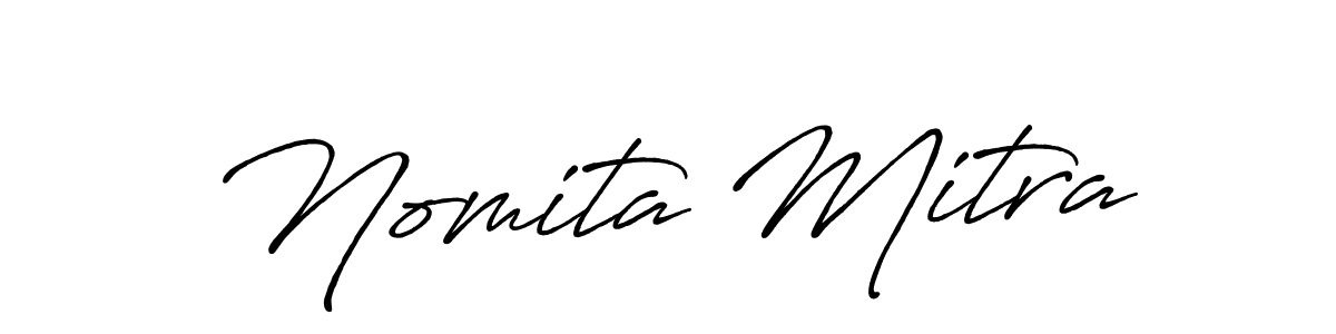 How to make Nomita Mitra signature? Antro_Vectra_Bolder is a professional autograph style. Create handwritten signature for Nomita Mitra name. Nomita Mitra signature style 7 images and pictures png