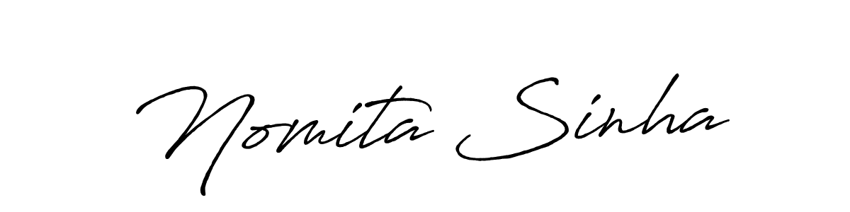 Also we have Nomita Sinha name is the best signature style. Create professional handwritten signature collection using Antro_Vectra_Bolder autograph style. Nomita Sinha signature style 7 images and pictures png