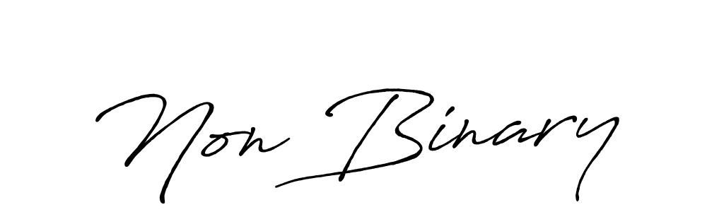 if you are searching for the best signature style for your name Non Binary. so please give up your signature search. here we have designed multiple signature styles  using Antro_Vectra_Bolder. Non Binary signature style 7 images and pictures png
