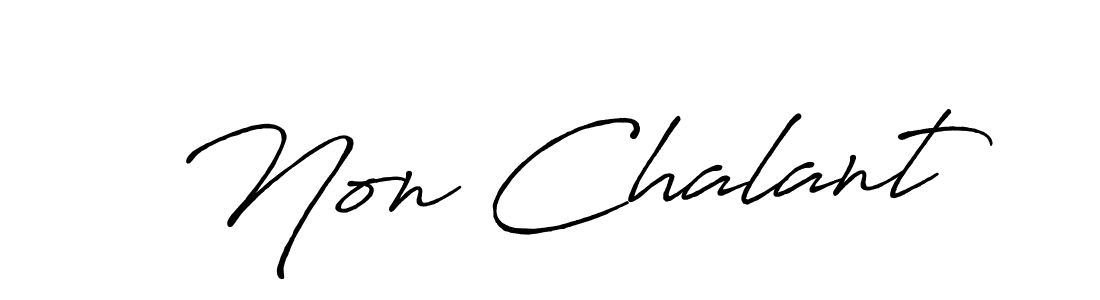 Design your own signature with our free online signature maker. With this signature software, you can create a handwritten (Antro_Vectra_Bolder) signature for name Non Chalant. Non Chalant signature style 7 images and pictures png