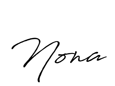 Nona stylish signature style. Best Handwritten Sign (Antro_Vectra_Bolder) for my name. Handwritten Signature Collection Ideas for my name Nona. Nona signature style 7 images and pictures png
