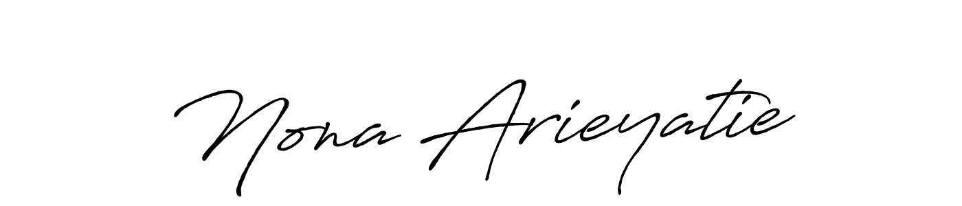 Use a signature maker to create a handwritten signature online. With this signature software, you can design (Antro_Vectra_Bolder) your own signature for name Nona Arieyatie. Nona Arieyatie signature style 7 images and pictures png