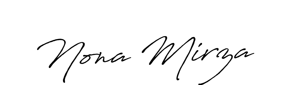 How to make Nona Mirza signature? Antro_Vectra_Bolder is a professional autograph style. Create handwritten signature for Nona Mirza name. Nona Mirza signature style 7 images and pictures png
