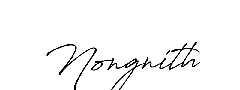 The best way (Antro_Vectra_Bolder) to make a short signature is to pick only two or three words in your name. The name Nongnith include a total of six letters. For converting this name. Nongnith signature style 7 images and pictures png