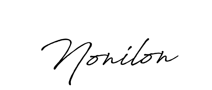 Create a beautiful signature design for name Nonilon. With this signature (Antro_Vectra_Bolder) fonts, you can make a handwritten signature for free. Nonilon signature style 7 images and pictures png