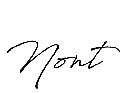 How to make Nont signature? Antro_Vectra_Bolder is a professional autograph style. Create handwritten signature for Nont name. Nont signature style 7 images and pictures png