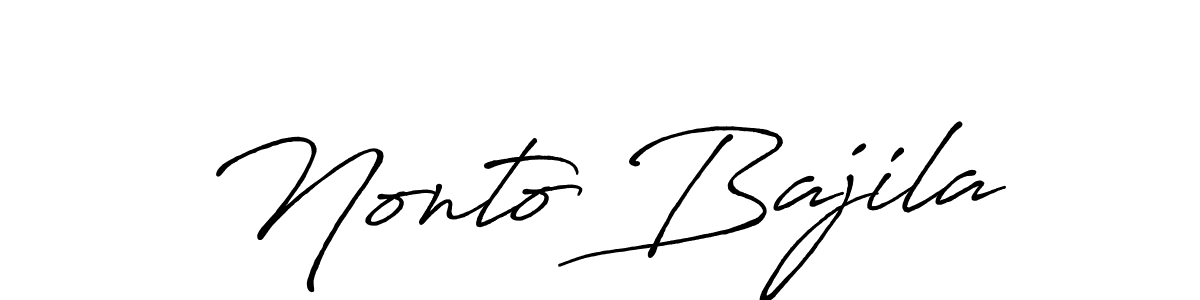 You should practise on your own different ways (Antro_Vectra_Bolder) to write your name (Nonto Bajila) in signature. don't let someone else do it for you. Nonto Bajila signature style 7 images and pictures png
