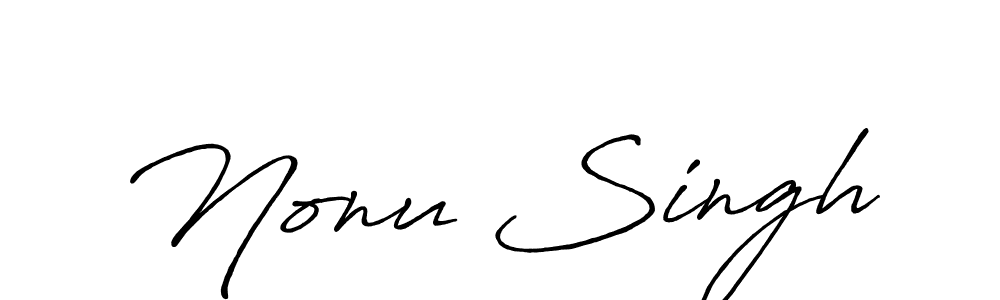 Nonu Singh stylish signature style. Best Handwritten Sign (Antro_Vectra_Bolder) for my name. Handwritten Signature Collection Ideas for my name Nonu Singh. Nonu Singh signature style 7 images and pictures png