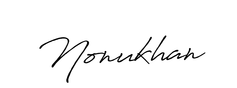 Use a signature maker to create a handwritten signature online. With this signature software, you can design (Antro_Vectra_Bolder) your own signature for name Nonukhan. Nonukhan signature style 7 images and pictures png