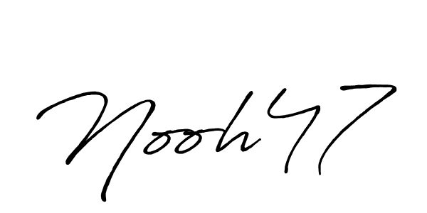 Create a beautiful signature design for name Nooh47. With this signature (Antro_Vectra_Bolder) fonts, you can make a handwritten signature for free. Nooh47 signature style 7 images and pictures png