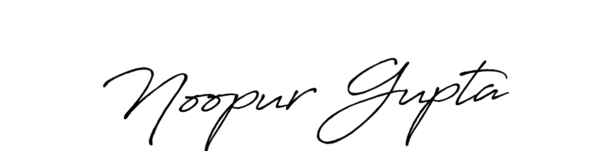 Create a beautiful signature design for name Noopur Gupta. With this signature (Antro_Vectra_Bolder) fonts, you can make a handwritten signature for free. Noopur Gupta signature style 7 images and pictures png