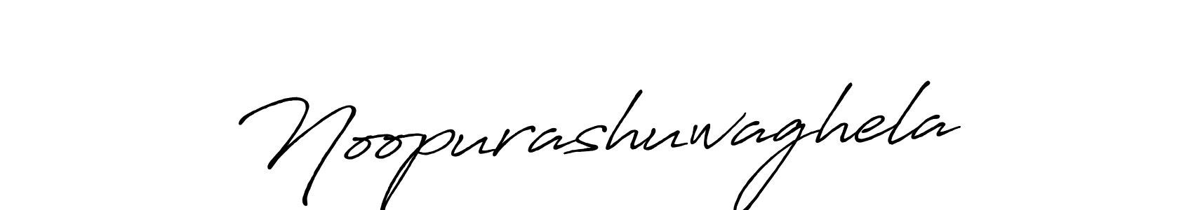 How to make Noopurashuwaghela name signature. Use Antro_Vectra_Bolder style for creating short signs online. This is the latest handwritten sign. Noopurashuwaghela signature style 7 images and pictures png