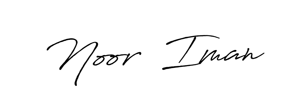 Similarly Antro_Vectra_Bolder is the best handwritten signature design. Signature creator online .You can use it as an online autograph creator for name Noor  Iman. Noor  Iman signature style 7 images and pictures png