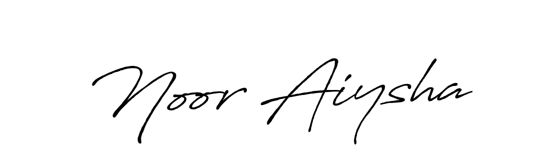How to make Noor Aiysha name signature. Use Antro_Vectra_Bolder style for creating short signs online. This is the latest handwritten sign. Noor Aiysha signature style 7 images and pictures png