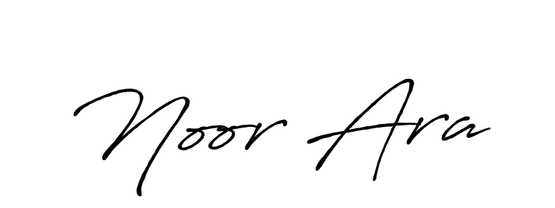 How to make Noor Ara name signature. Use Antro_Vectra_Bolder style for creating short signs online. This is the latest handwritten sign. Noor Ara signature style 7 images and pictures png