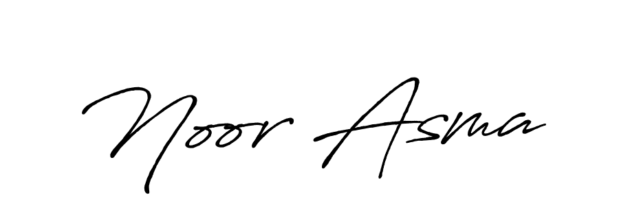 Design your own signature with our free online signature maker. With this signature software, you can create a handwritten (Antro_Vectra_Bolder) signature for name Noor Asma. Noor Asma signature style 7 images and pictures png
