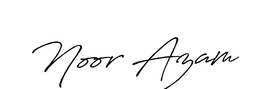How to make Noor Azam name signature. Use Antro_Vectra_Bolder style for creating short signs online. This is the latest handwritten sign. Noor Azam signature style 7 images and pictures png
