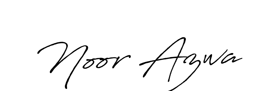Also You can easily find your signature by using the search form. We will create Noor Azwa name handwritten signature images for you free of cost using Antro_Vectra_Bolder sign style. Noor Azwa signature style 7 images and pictures png