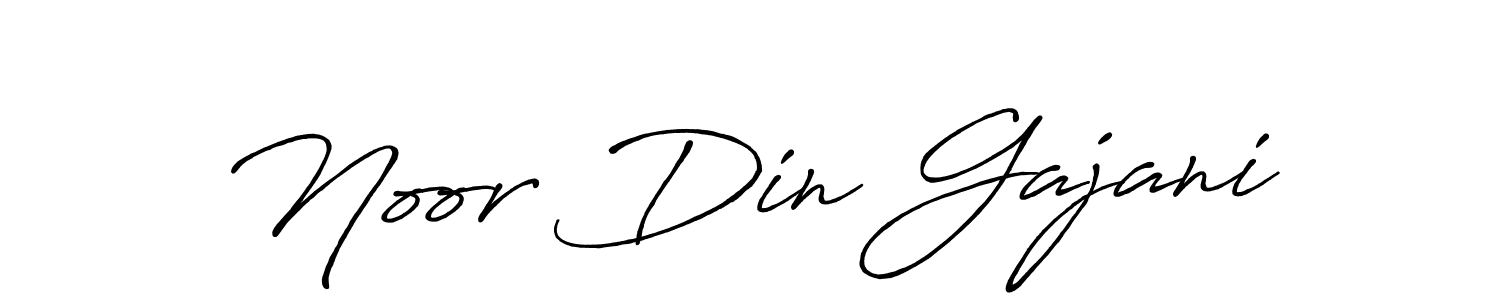 Design your own signature with our free online signature maker. With this signature software, you can create a handwritten (Antro_Vectra_Bolder) signature for name Noor Din Gajani. Noor Din Gajani signature style 7 images and pictures png