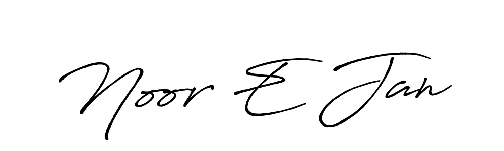 Use a signature maker to create a handwritten signature online. With this signature software, you can design (Antro_Vectra_Bolder) your own signature for name Noor E Jan. Noor E Jan signature style 7 images and pictures png