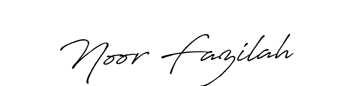 Make a beautiful signature design for name Noor Fazilah. With this signature (Antro_Vectra_Bolder) style, you can create a handwritten signature for free. Noor Fazilah signature style 7 images and pictures png