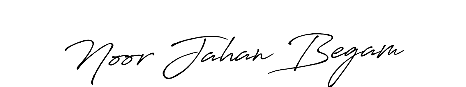 Create a beautiful signature design for name Noor Jahan Begam. With this signature (Antro_Vectra_Bolder) fonts, you can make a handwritten signature for free. Noor Jahan Begam signature style 7 images and pictures png