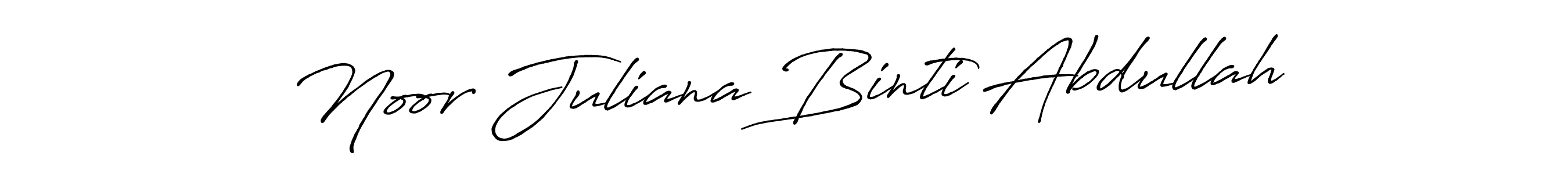 See photos of Noor Juliana Binti Abdullah official signature by Spectra . Check more albums & portfolios. Read reviews & check more about Antro_Vectra_Bolder font. Noor Juliana Binti Abdullah signature style 7 images and pictures png