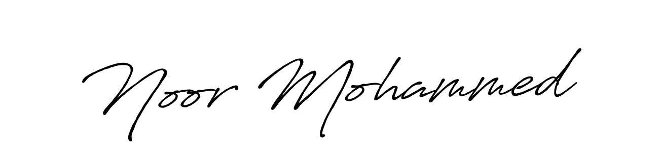 Make a beautiful signature design for name Noor Mohammed. With this signature (Antro_Vectra_Bolder) style, you can create a handwritten signature for free. Noor Mohammed signature style 7 images and pictures png