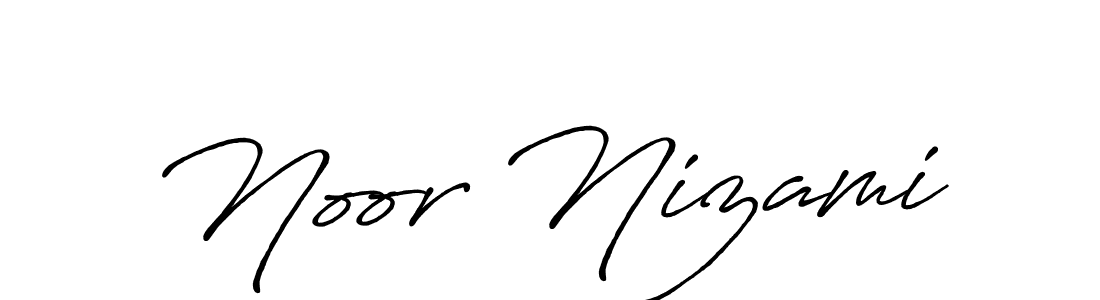 Create a beautiful signature design for name Noor Nizami. With this signature (Antro_Vectra_Bolder) fonts, you can make a handwritten signature for free. Noor Nizami signature style 7 images and pictures png