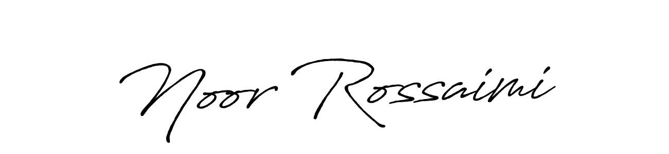 Make a beautiful signature design for name Noor Rossaimi. With this signature (Antro_Vectra_Bolder) style, you can create a handwritten signature for free. Noor Rossaimi signature style 7 images and pictures png