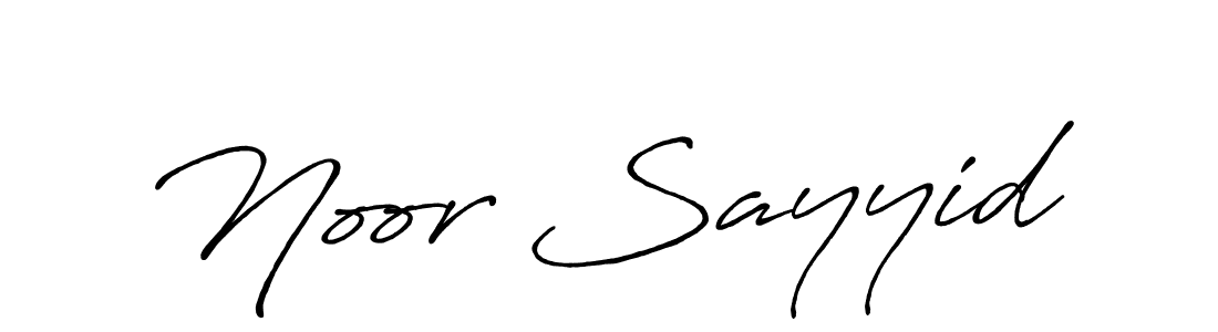 Make a beautiful signature design for name Noor Sayyid. With this signature (Antro_Vectra_Bolder) style, you can create a handwritten signature for free. Noor Sayyid signature style 7 images and pictures png