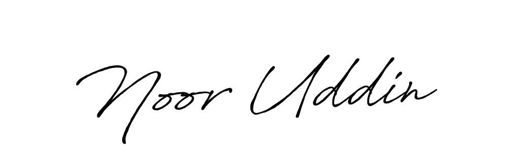 Make a beautiful signature design for name Noor Uddin. With this signature (Antro_Vectra_Bolder) style, you can create a handwritten signature for free. Noor Uddin signature style 7 images and pictures png