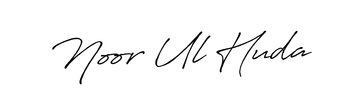 Design your own signature with our free online signature maker. With this signature software, you can create a handwritten (Antro_Vectra_Bolder) signature for name Noor Ul Huda. Noor Ul Huda signature style 7 images and pictures png
