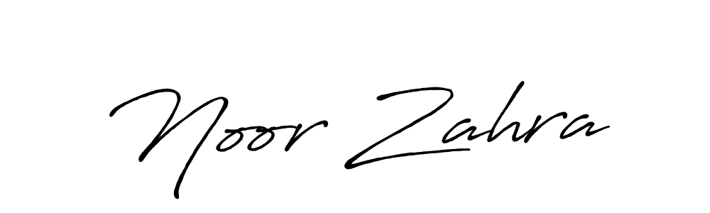 How to make Noor Zahra name signature. Use Antro_Vectra_Bolder style for creating short signs online. This is the latest handwritten sign. Noor Zahra signature style 7 images and pictures png