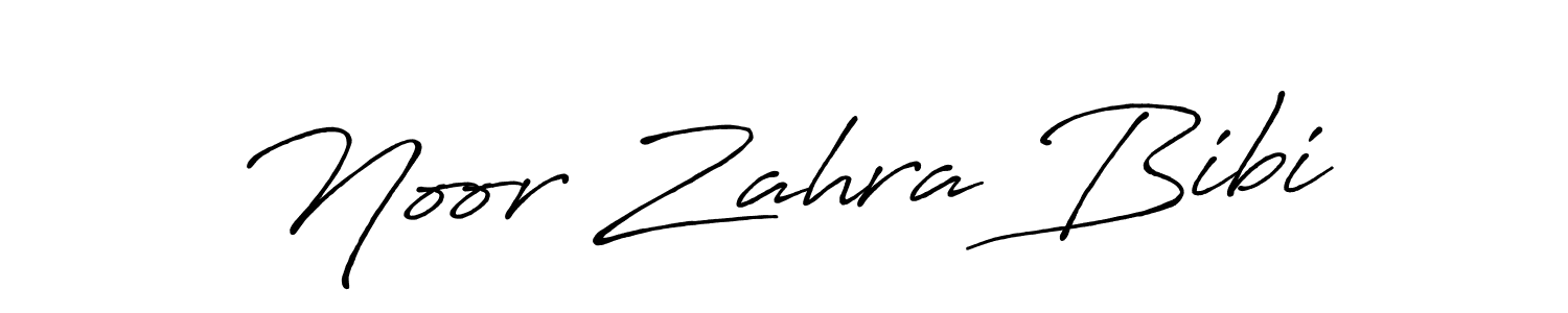 How to make Noor Zahra Bibi name signature. Use Antro_Vectra_Bolder style for creating short signs online. This is the latest handwritten sign. Noor Zahra Bibi signature style 7 images and pictures png