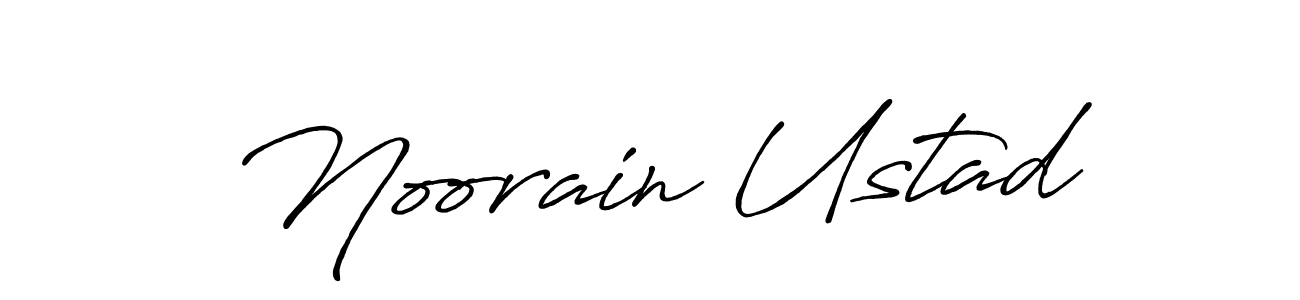 How to make Noorain Ustad name signature. Use Antro_Vectra_Bolder style for creating short signs online. This is the latest handwritten sign. Noorain Ustad signature style 7 images and pictures png