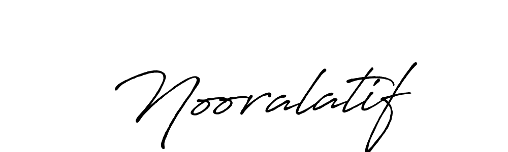 Also we have Nooralatif name is the best signature style. Create professional handwritten signature collection using Antro_Vectra_Bolder autograph style. Nooralatif signature style 7 images and pictures png