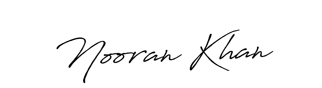 Create a beautiful signature design for name Nooran Khan. With this signature (Antro_Vectra_Bolder) fonts, you can make a handwritten signature for free. Nooran Khan signature style 7 images and pictures png